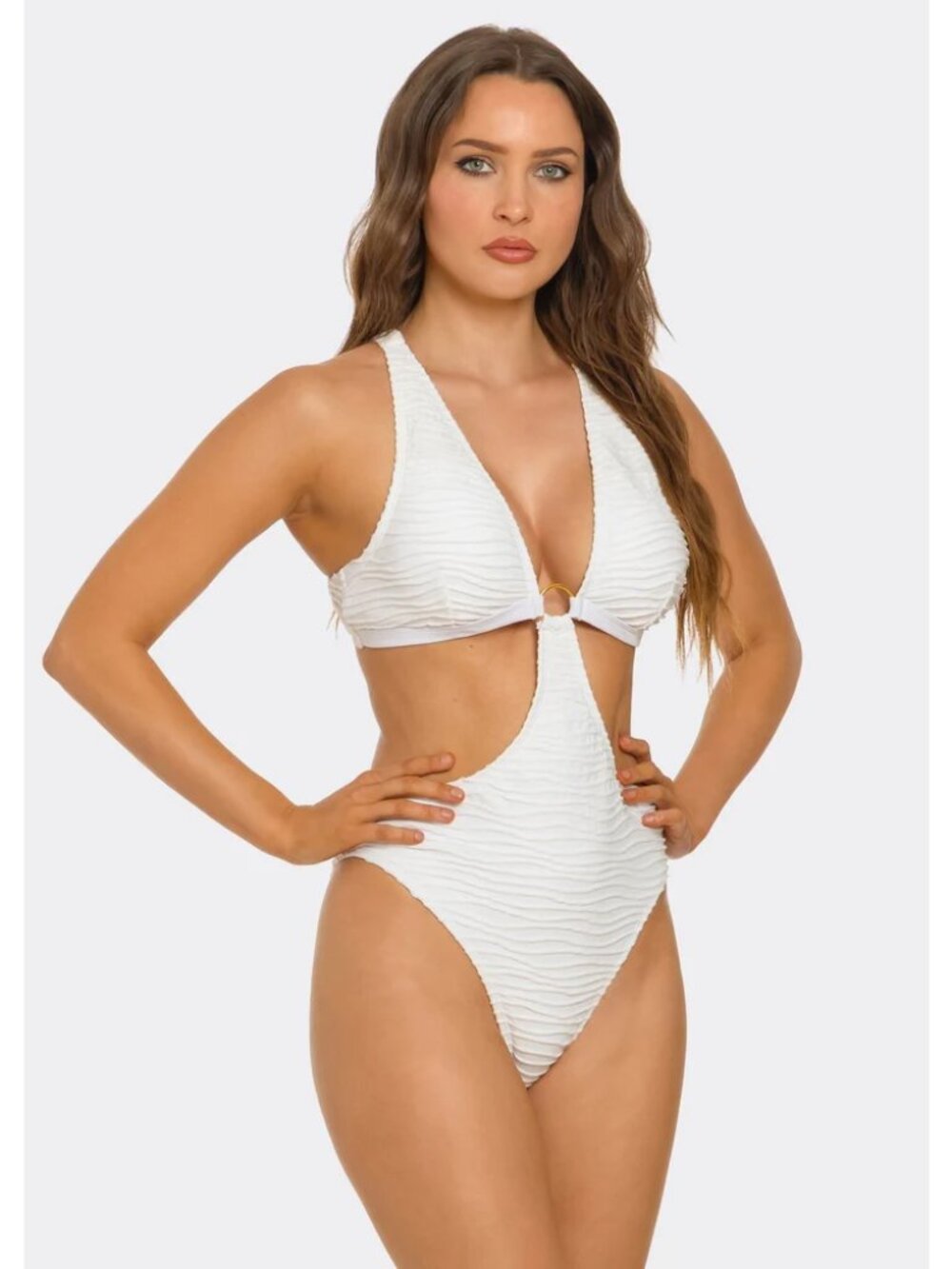 Divine Aura White Monokini Swimsuit